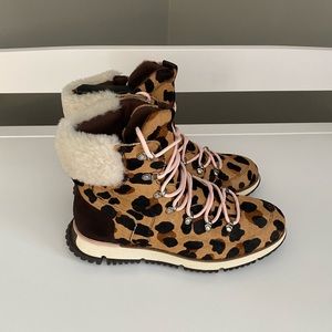 New in Box Cole Haan ZeroGrand Leopard Boots - Size 8.5